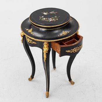 A rococo-revival pietre dure-top table, later part 19th century.