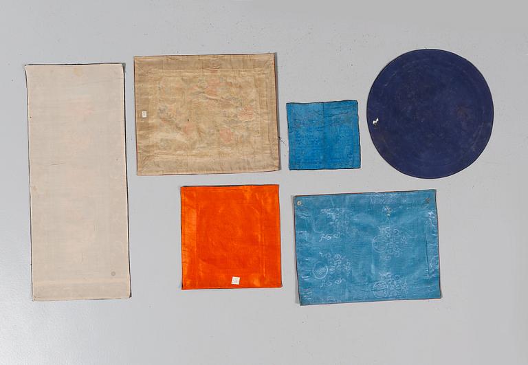 PARTI TEXTILIER, 6 st, Kina, tidigt 1900-tal.