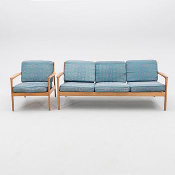 Sofa and armchair, DUX/Fagas 1960s.