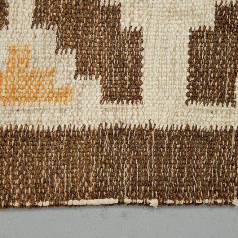 Ingegerd Silow, matto, flat weave, ca 193,5-194,5 x 137-139 cm, signed IS.
