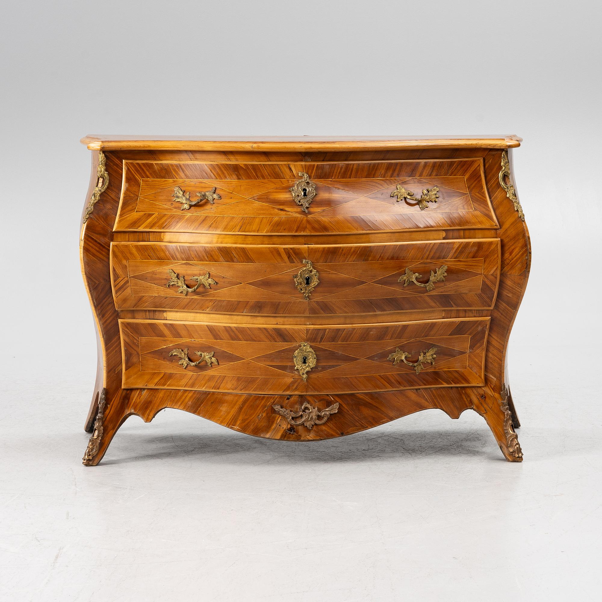 A Rococo chest of drawers, second half of the 18th Century.