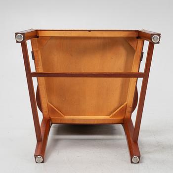 A par of stained beech wood armchairs, end of the 20th Century.