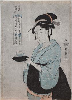 Utamaro · UTAMARO (Kitagawa), färgträsnitt. Japan.