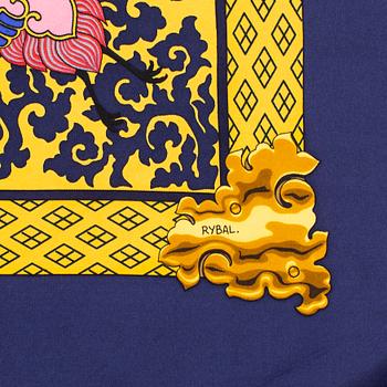 HERMÈS, 2 silk scarves, 'Nikko' & 'L'hiver'.