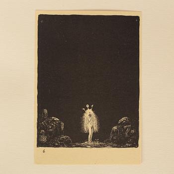 JOHN BAUER, "Troll", svit om tio litografier, osignerade, Ernst Bauers Förlag Göteborg, A. Börtzells, 1915.