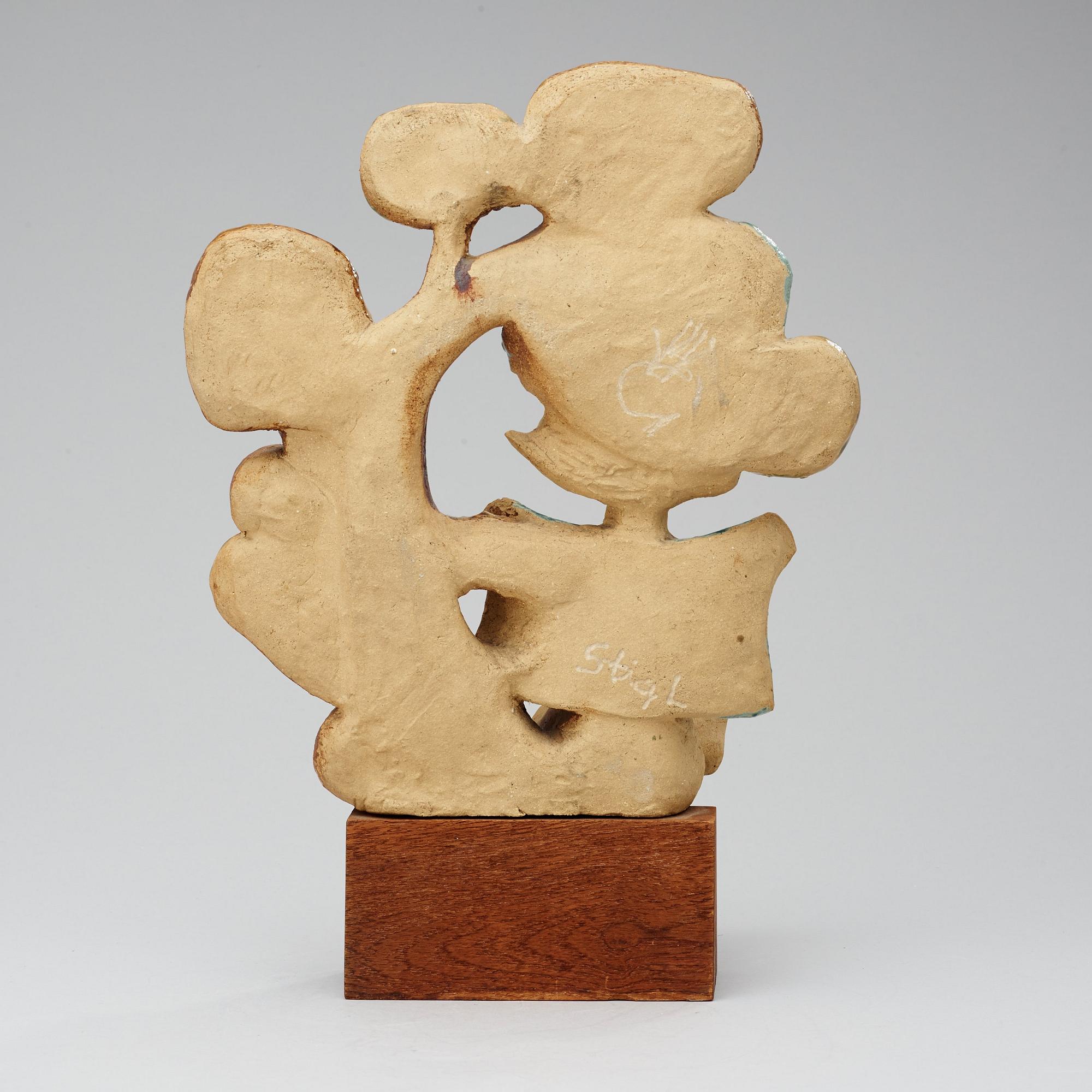 A Stig Lindberg stoneware sculpture, Gustavsberg Studio, probably 1940's.