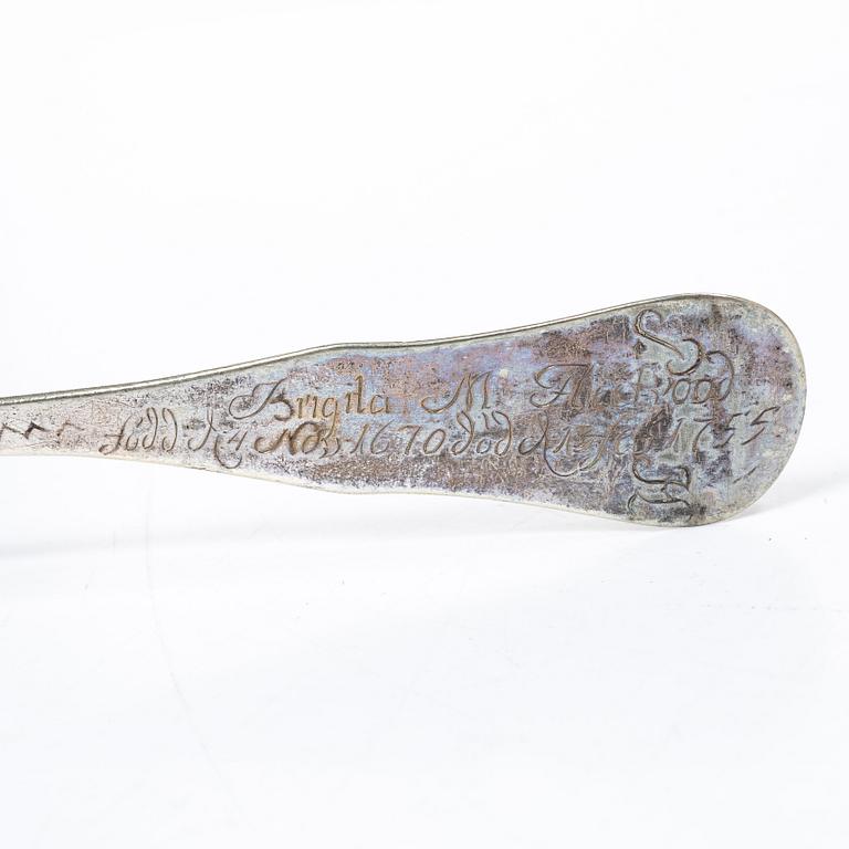 Eleven Swedish silver spoons, 18th/19th century.