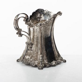 Gustaf Theodor Folcker, Cream jug, silver, neo-Rococo, Stockholm 1856.