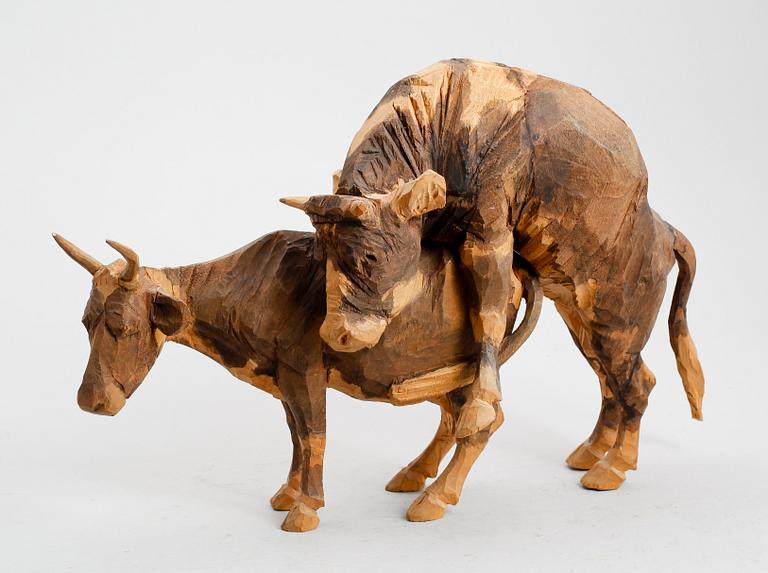 Axel Petersson Döderhultarn, "Lantlig idyll - kobröllop" (2).