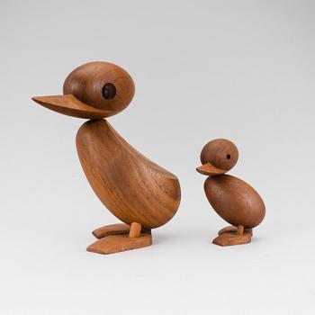 Two wodden figurines by Hans Bölling, Denmark, 1950/60s.