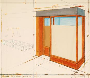 138. Christo & Jeanne-Claude, "Orange store front, project".
