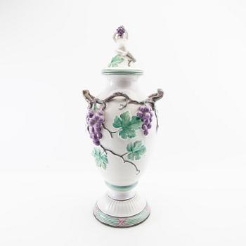 Urn with lid Rococo style Rörstrand first half of the 20th century.