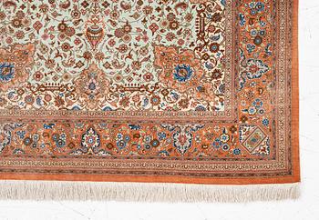 Rug, Old Ghom Central Persia, Signed Abbas Janshidi, c. 150 x 93 cm.