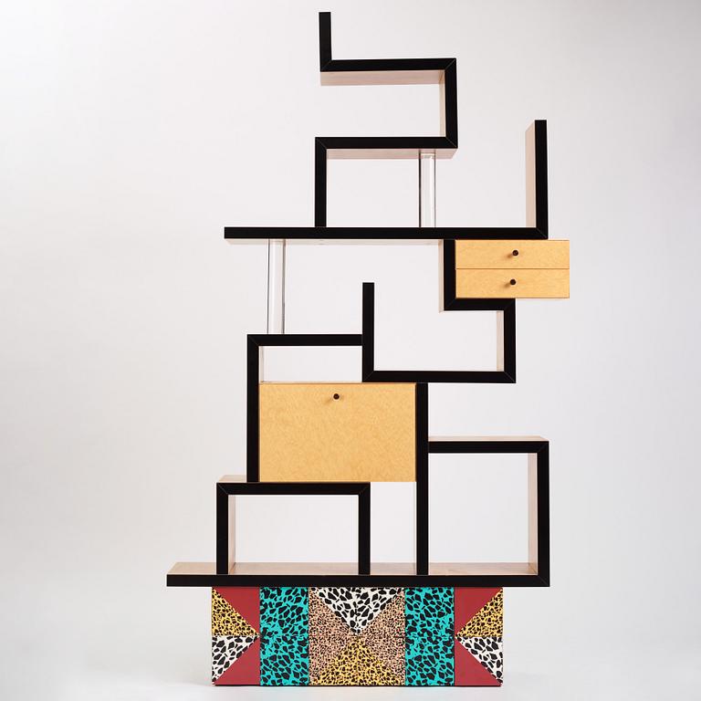 Ettore Sottsass, a "Max" bookcase, Memphis, Italy, post 1987.