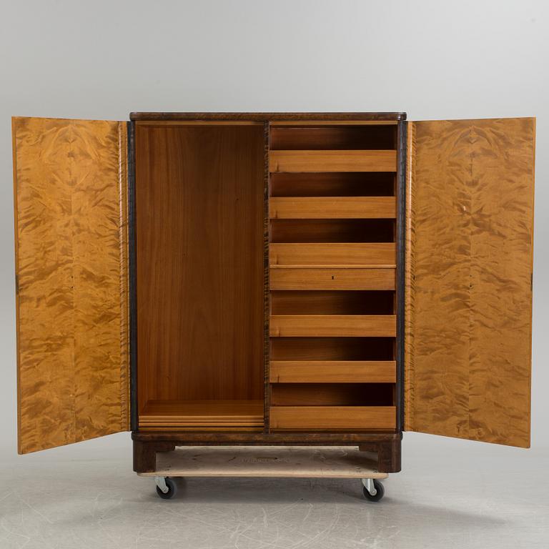 Otto Schulz, A Swedish Modern stained birch cabinet, probably Otto Schulz for Boet, 1930's.