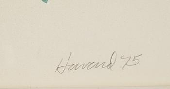 James Havard, mixed medai on papaer, signed and dated -75.