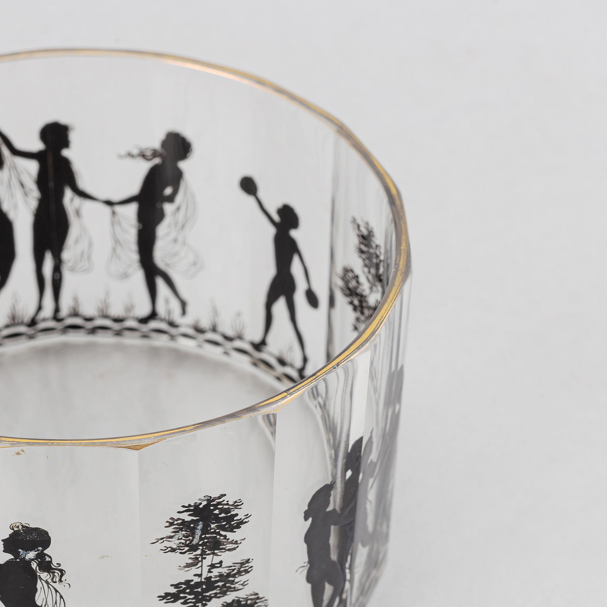 Two Art Nouveau glass bowls, Steinschönau, 1910's/20's.