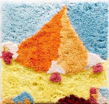 RIITTA NELIMARKKA, bildväv/rya, signerad RN.