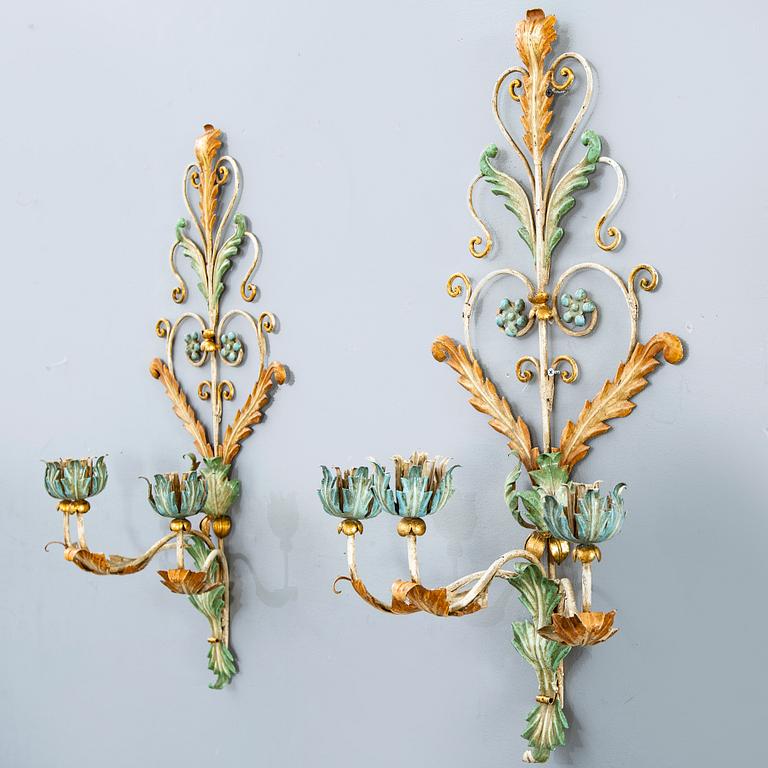Lampetter ett par barockstil Italien 1900-talets mitt.