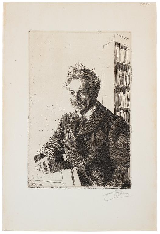 Anders Zorn, ”August Strindberg”.