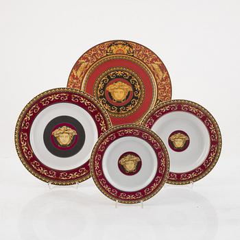 A 63-piece porcelain coffee and dinner service, "Medusa, Rosenthal for Versace.