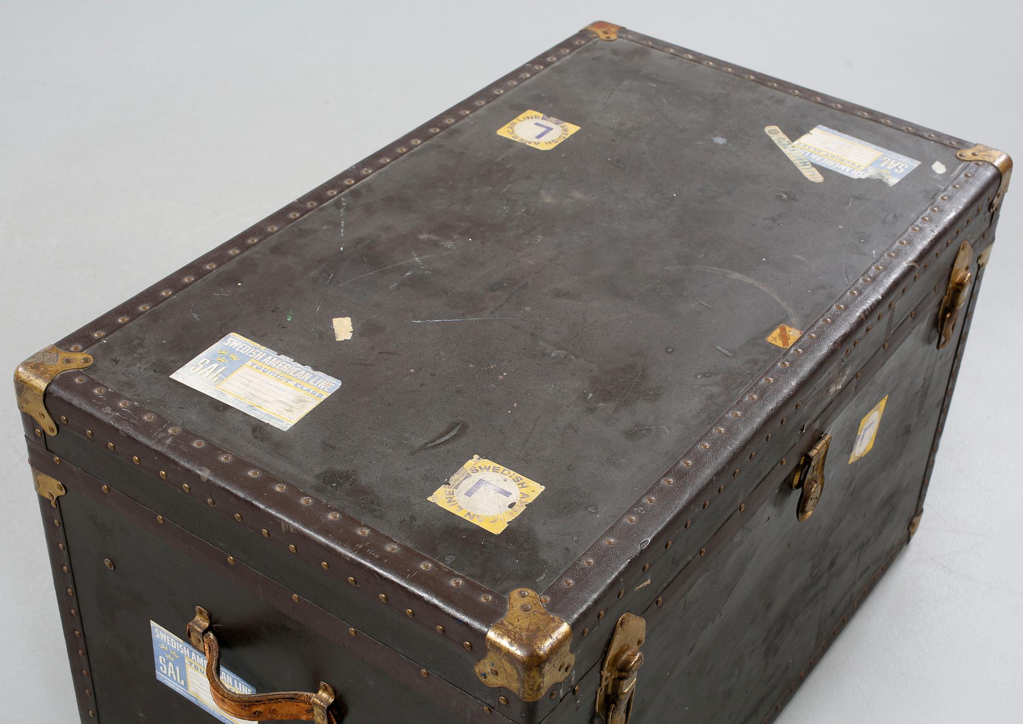 A trunk from Steiger Trunks in New York, early 20th century.