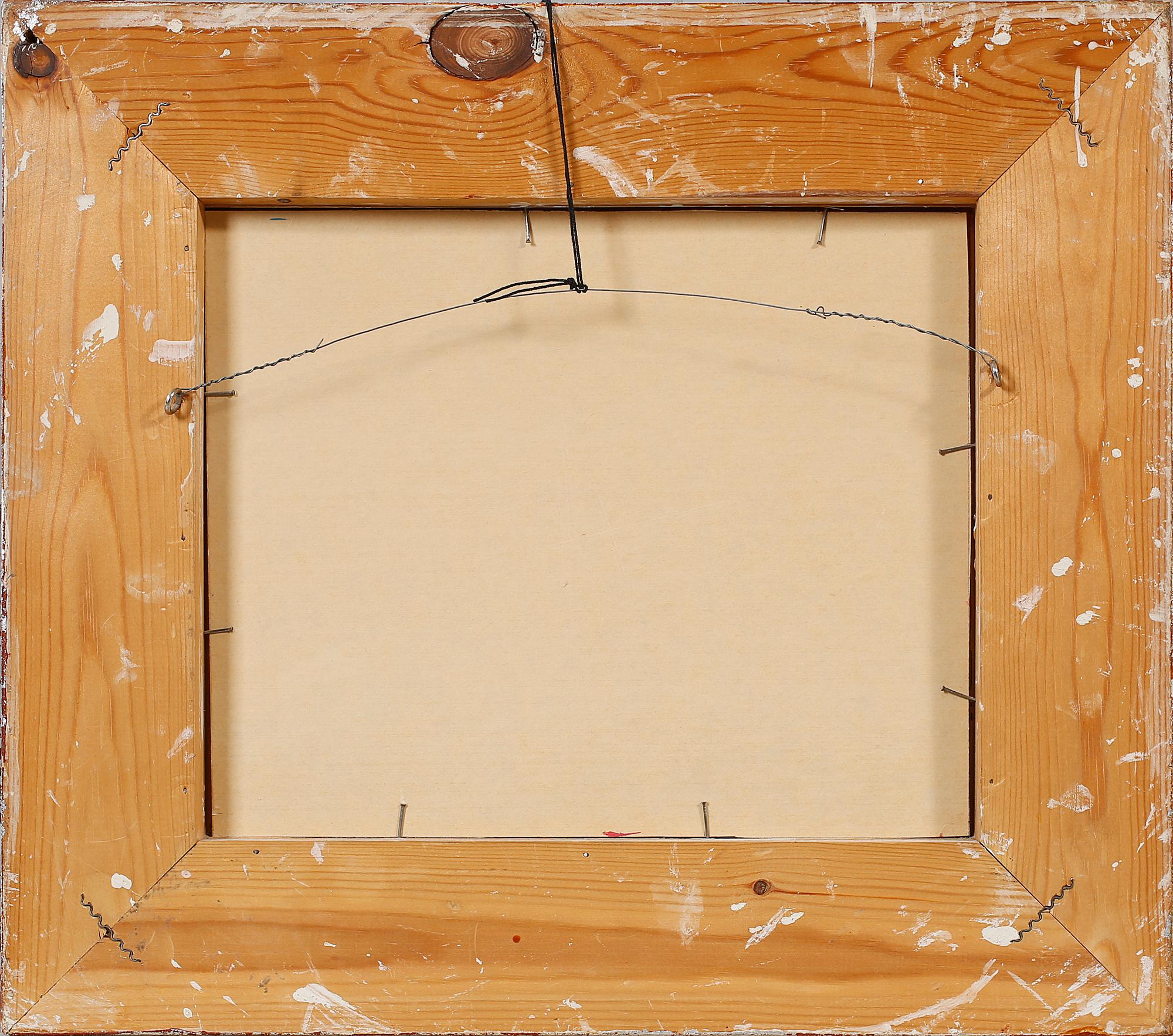 ALY BEN SALEM, gouache på glas, signerad.