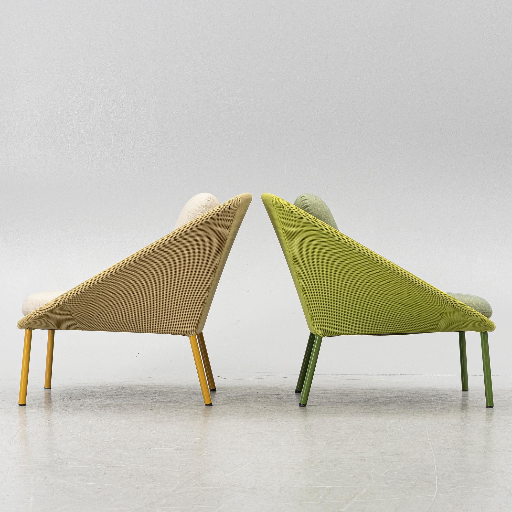 Cate and Nelson, armchairs, a pair, "Netframe", Offecct.