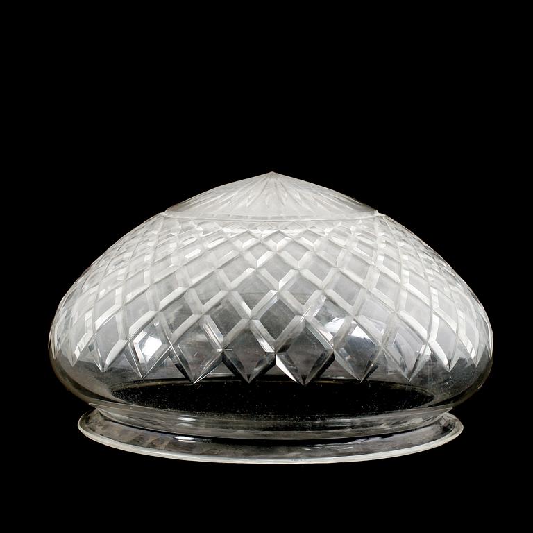LAMPKUPA, glas, 1900-talets första hälft.