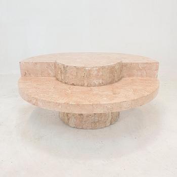 A lte 20th century stone veneered  coffee table.