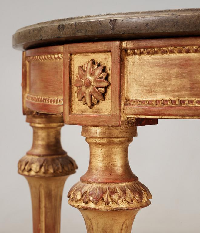 A Gustavian late 18th century console table.