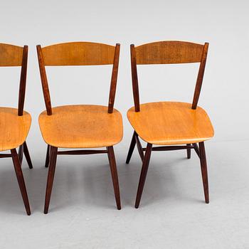 Four 'Fanett' chairs by Ilmari tapiovaara for Edsbyverken, 1969.