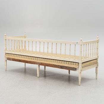 A late Gustavian sofa, circa 1800.