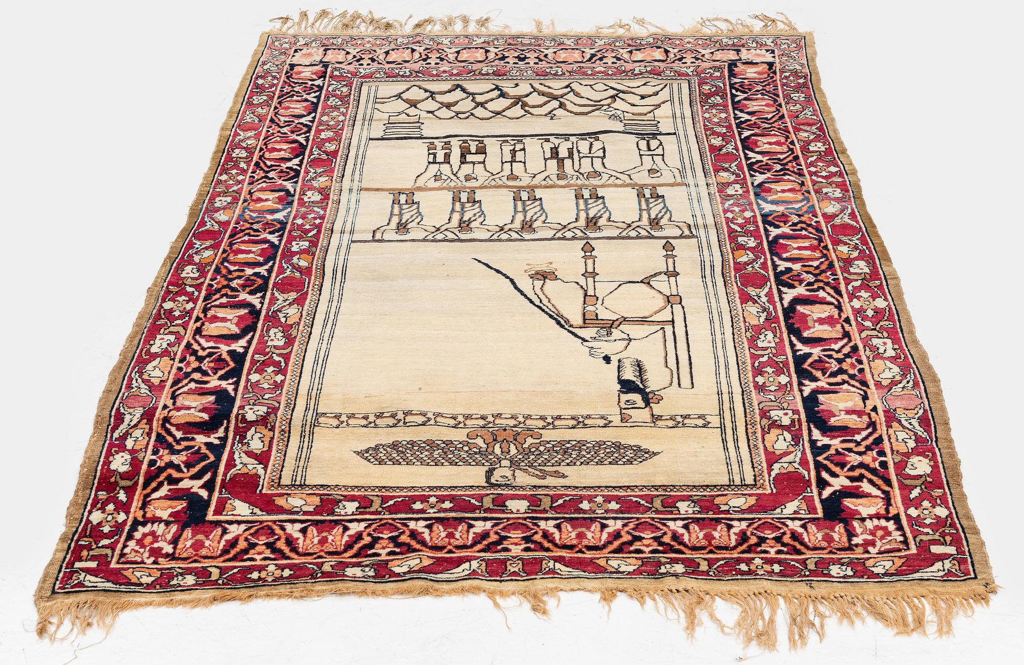Matta, antik Kirman Laver, Södra Persien, ca 205 x 116 cm.