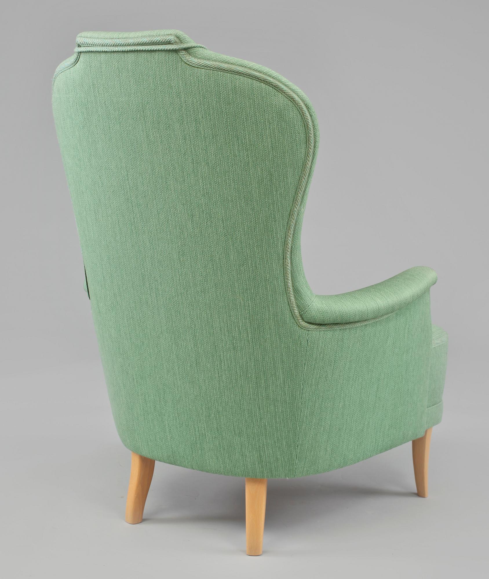 FÅTÖLJ, "Farmor", Carl Malmsten, O H Sjögrens Stoppmöbler, Tranås, 1900-talets andra hälft.