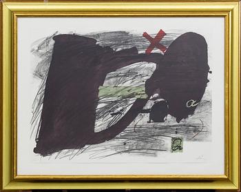 ANTONI TÀPIES, color lithograph, signed and numbered XI/XXV.