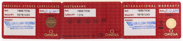 Omega, Constellation, Quadrella, wristwatch, 27 x 33 mm.