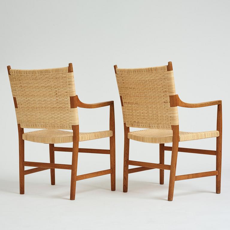 Hans J. Wegner, a set of 10 armchairs  by cabinetmaker Johannes Hansen, Denmark 1940-50's.