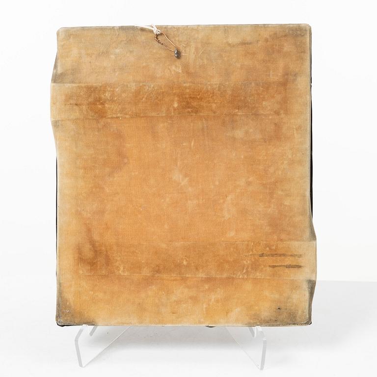 A Russian icon with silver cover, mark of assay master Ivan Yefimovich Konstantinov, Moscow 1877.