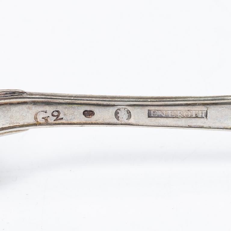 Eleven Swedish silver spoons, 18th/19th century.