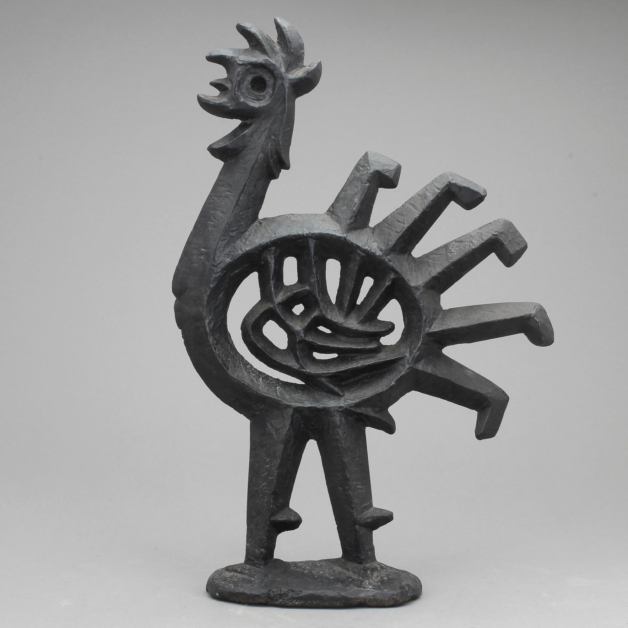 SKULPTUR/ELDHUND, gjutjärn, Olle Hermansson, Husqvarna, 1900-talets andra hälft.