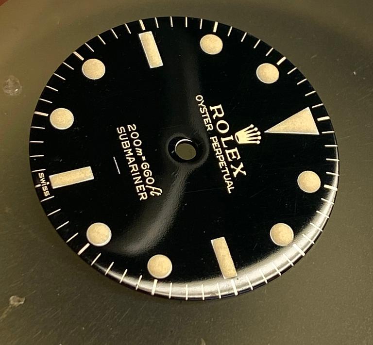 Rolex, Submariner, "Underline, Gilt, Swiss only, Pointed crown guards", "Provenance Rodriquez Messina", ca 1963.