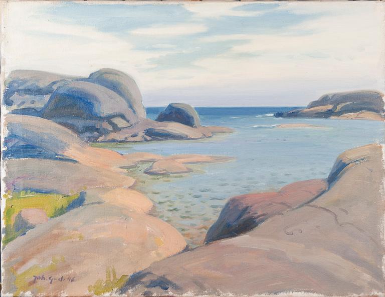 JOHANNES GEBHARD, öljy kankaalle, signeerattu ja päivätty Joh. Geb. 46.