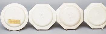 A set of 10 French dinner plates, Creil/Choisy/Monterrad, early 19th Century.