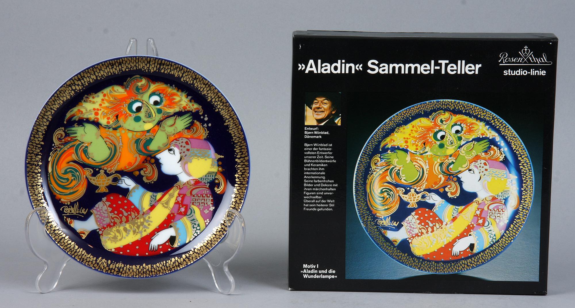 TALLRIKAR, 6 st, keramik, Björn Wiinblad, Rosenthal samt Argenta, Wilhelm Kåge, Gustavsberg.