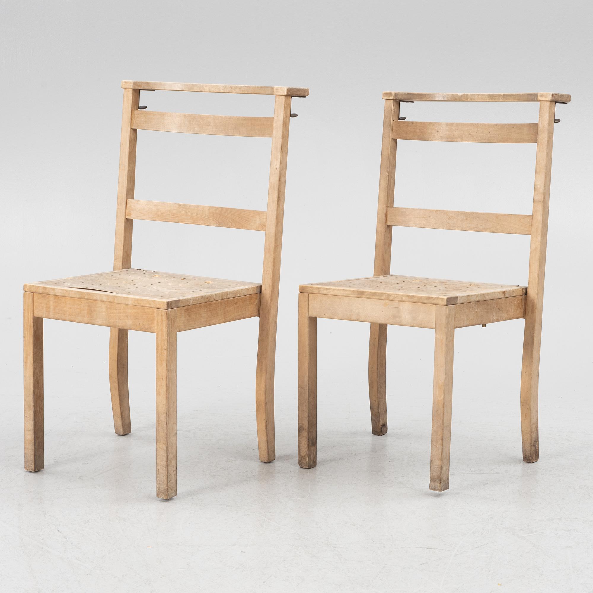 Ella Öström, a set of six chairs, for St. Thomas Church, Vällingby, 1960.