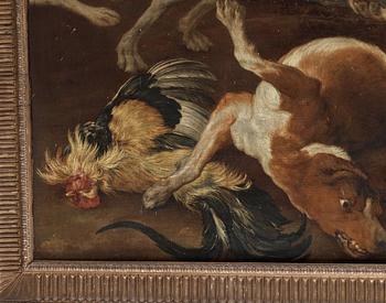 Paul de Vos Attributed to, Dogs attacking foxes.