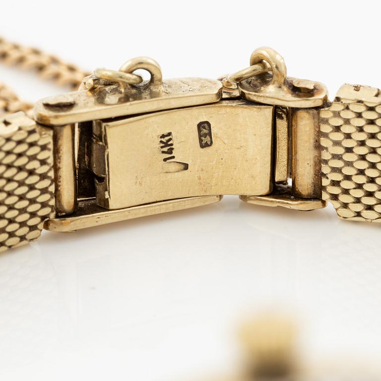 Wristwatch, 14K gold, 20 mm.