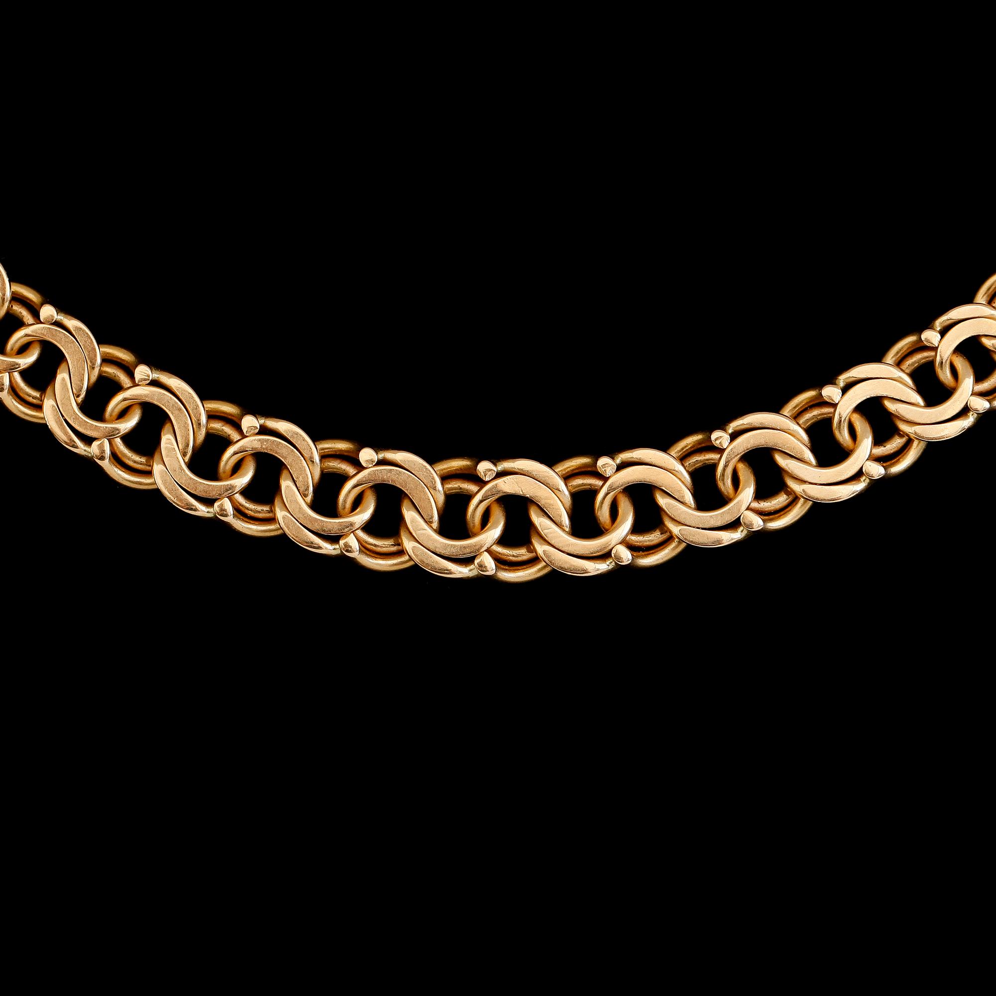 COLLIER, 18 k guld, svenska stämplar, 1961. Vikt ca 30 g.