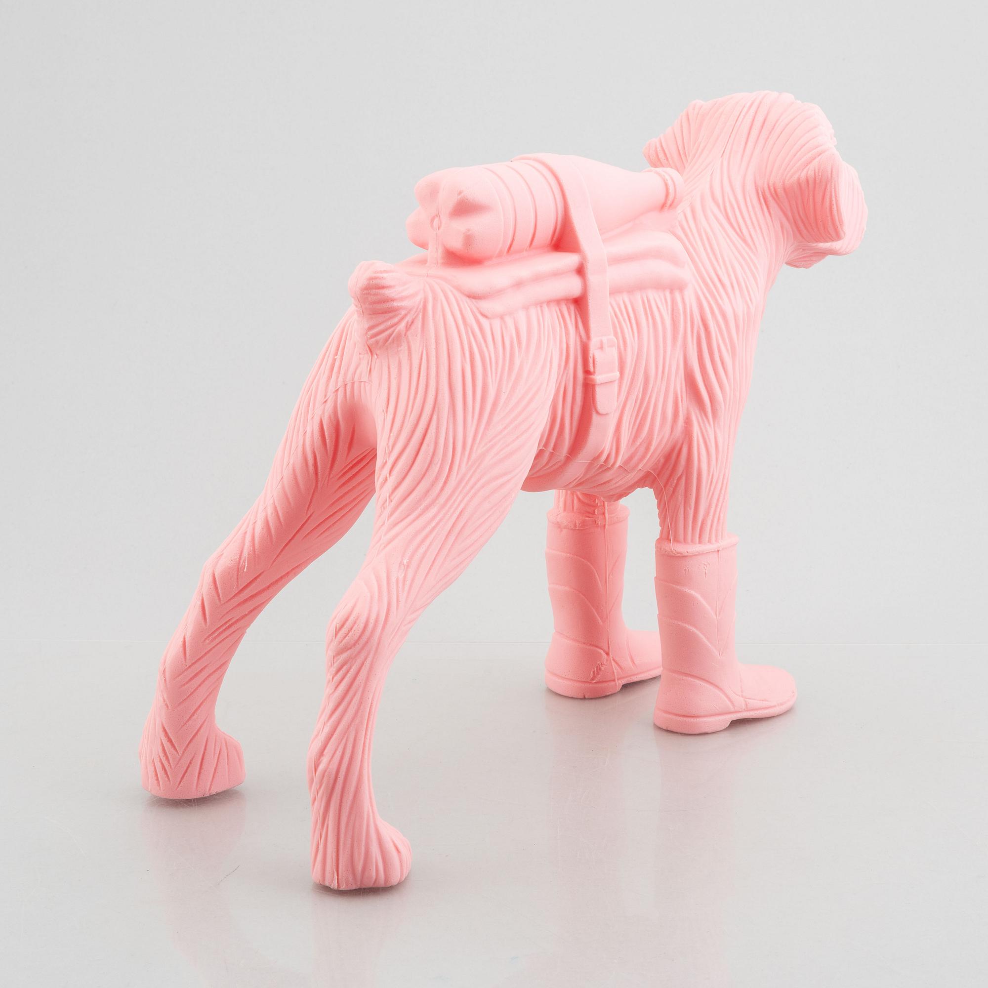 William Sweetlove,  "Cloned Schnauzer with water bottle". (Pink).